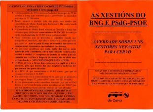 Panfletos do PP de Cervo chegan &aacute;s casas na xornada de reflexi&oacute;n