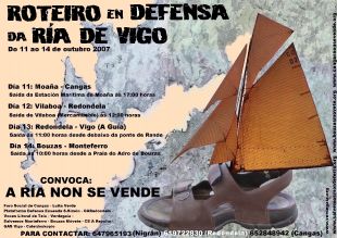 Roteiro en defensa da R&iacute;a de Vigo.  A R&Iacute;A NON SE VENDE!