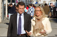A senadora Corina Porro co presidente do PPdeG, Alberto N&uacute;&ntilde;ez Feijoo