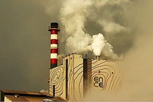 A factor&iacute;a de Ence, na R&iacute;a de Pontevedra