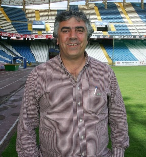 Jos&eacute; Lu&iacute;s Vara nunha imaxe m&aacute;is recente, no estadio de Riazor