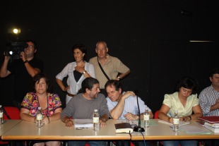 Grupo do BNG en Gondomar, co at&eacute; o d&iacute;a de hoxe alcalde, Ant&oacute;n Ara&uacute;xo, no centro