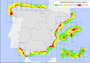 Mapa e&oacute;lico mari&ntilde;o &ndash; Ministerio de Medio Ambiente