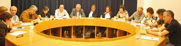 Reuni&oacute;n o pasado venres da Interparlamentar do BNG na Sede Nacional da formaci&oacute;n, en Compostela