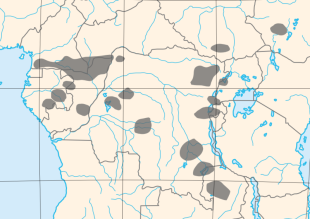 Mapa de distribuci&oacute;n dos pobos pigmeos