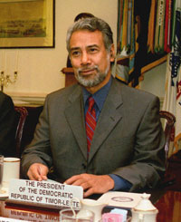 O presidente sa&iacute;nte, Xanana Gusm&atilde;o