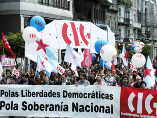 Manifestaci&oacute;n convocada pola CIG en Vigo con motivo do D&iacute;a da Clase Traballadora