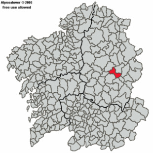 Situaci&oacute;n do concello de L&aacute;ncara (Wikipedia)