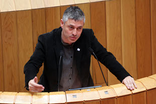 Bieito Lobeira, nunha intervenci&oacute;n parlamentaria