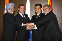 L&iacute;deres dos BRICs, en 2008