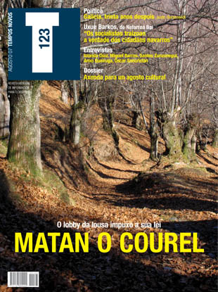 Capa do n&uacute;mero de agosto de TEMPOS Novos