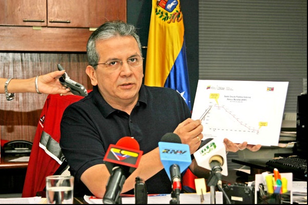 Ministro do Poder Popular para as Finanzas Rodr&iacute;go Cabezas