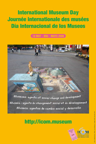 Cartel do D&iacute;a Internacional dos Museos. (ICOM)