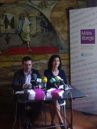 Luis Bar&aacute; e &Aacute;nxela Bugallo, este martes na presentaci&oacute;n da campa&ntilde;a