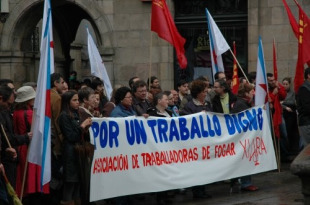 Imaxe dunha manifestaci&oacute;n de Xiara en Compostela