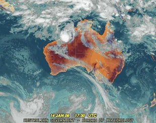 Imaxe de sat&eacute;lite de Australia / BOM