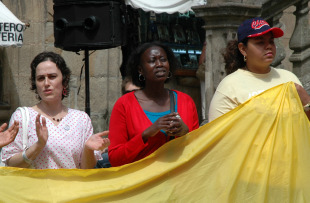 Manifestaci&oacute;n convocada polo FGI exixindo cambios no Anteproxecto da Lei de Estranxeir&iacute;a (Santiago de Compostela)