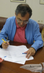 O presidente da AGLP, o profesor Jos&eacute;-Martinho Montero Santalha