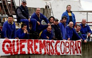 Os traballadores manifest&aacute;ronse en diferentes ocasi&oacute;ns en demanda das s&uacute;as n&oacute;minas