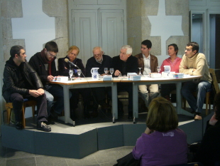 Presentaci&oacute;n dos seis primeiros t&iacute;tulos, onte en Compostela