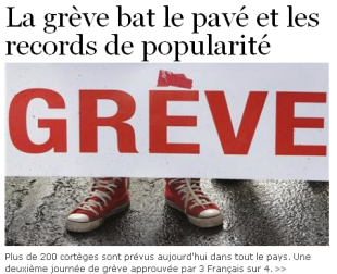 Portada na rede este xoves de folga xeral en Francia do xornal Lib&eacute;ration
