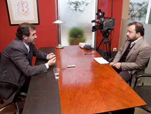 Quintana tivo oportunidade de conversar con Rafael Cu&iacute;&ntilde;a, articulista de Vieiros