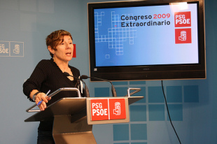 Mar Barc&oacute;n, na presentaci&oacute;n do Congreso Extraordinario dos socialistas galegos