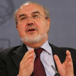 O vicepresidente econ&oacute;mico do goberno espa&ntilde;ol, Pedro Solbes