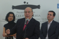 Barreiro Fern&aacute;ndez durante a presentaci&oacute;n dos Premios Nacionais da Cultura 2008