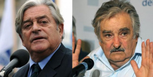 Os dous candidatos: Lacalle e M&uacute;jica