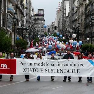 A manifestaci&oacute;n da CIG en Vigo foi a m&aacute;is numerosa de todo o pa&iacute;s