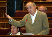 Francisco Rodriguez, nunha intervenci&oacute;n no parlamento espa&ntilde;ol, este xoves