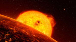 O Corot-7b &eacute; o primeiro planeta rochoso atopado f&oacute;ra do Sistema Solar