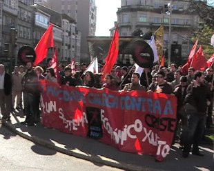 En SAntiago de Compostela, a concentraci&oacute;n celebrouse na Praza de Galiza