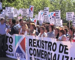 Imaxe da concentraci&oacute;n en Santiago