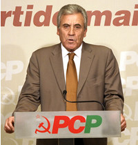 O secretario xeral do PCP, Jer&oacute;nimo de Sousa