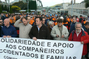 Os traballadores mantiveron concentraci&oacute;ns en solidariedade coas v&iacute;timas do sinistro
