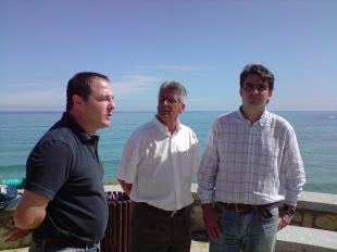 O novo portavoz do PP, Miguel Anxo Fern&aacute;ndez Mir&aacute;s, con Manuel Alvarez-Campana, Secretario de Organizaci&oacute;n do PP na Coru&ntilde;a e Diego Calvo, secretarioprovincial do PP