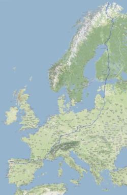 O traxecto completo a trav&eacute;s de Europa