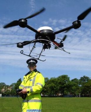 Unha c&aacute;mara voadora empregada pola polic&iacute;a inglesa