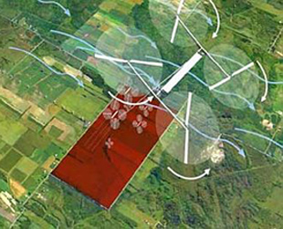 Prototipo de turbina con forma de papaventos, para capturar a enerx&iacute;a e&oacute;lica