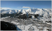 Estampa a&eacute;rea de Davos, onde ten lugar o Foro Econ&oacute;mico Mundial