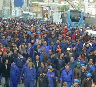 Seguen as movilizaci&oacute;ns no sector do metal (Imaxe dunha manifestaci&oacute;n anterior)