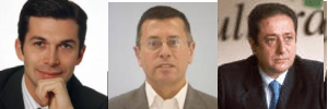 Os tres candidatos: G.Caballero, M.Gallego e C.Pr&iacute;ncipe