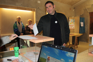 O actor Sergi L&oacute;pez votou este 13D en Catalu&ntilde;a / Imaxe: Vilaweb