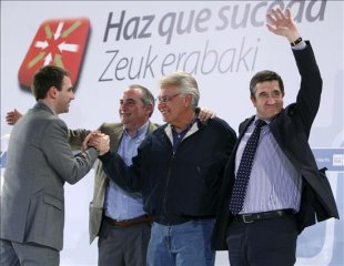 Felipe Gonz&aacute;lez estivo en Eibar apoiando a Patxi L&oacute;pez