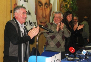 Xo&aacute;n Gato, no acto de proclamaci&oacute;n como candidato de Terra Galega