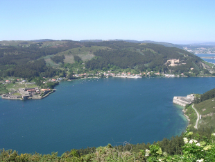 A estreita entrada da R&iacute;a de Ferrol