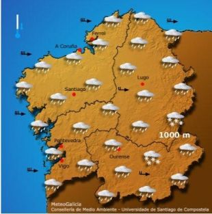 Predici&oacute;n meteorol&oacute;xica para este domingo pola ma&ntilde;&aacute; / MeteoGalicia