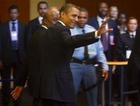 Obama, chegando &aacute; ONU